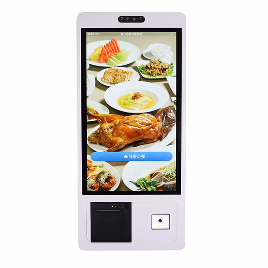 21.5 22 Inch Self Service Order Payment Touch Screen Kiosk Self Pay Machine Barcode Scanner Kiosk for Chain Store