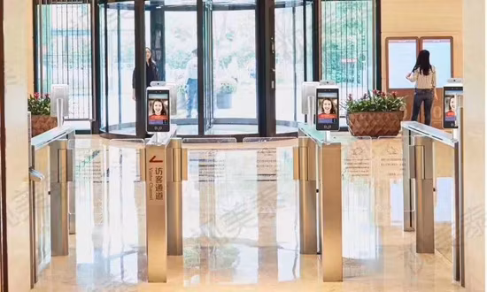 体温検査セキュリティゲート、顔認証体温計